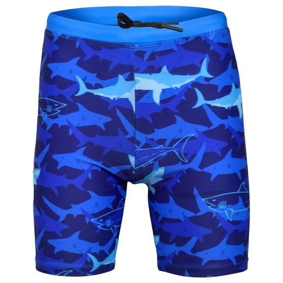 A2Z 4 Kids Boys Beach Swim Shorts Quick Dry Swimming Trunks Athletic Wear - SW Shorts 866 Blue Shark 11-12