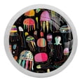 thumbnail image 1 of 4PCS Round Jellyfish Cabinet Fluorescence Knob Glowing in the Dark Furniture Drawer Pulls Handle with Screws, 1 of 5