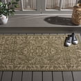thumbnail image 2 of SAFAVIEH Courtyard Aubrey Traditional Floral Indoor/Outdoor Area Rug Green/Cream, 2'7" x 5', 2 of 6
