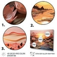 thumbnail image 3 of Designart "Sunset euphony In Pink" Landscape Sunset Floater Framed Wall Decor, 3 of 7