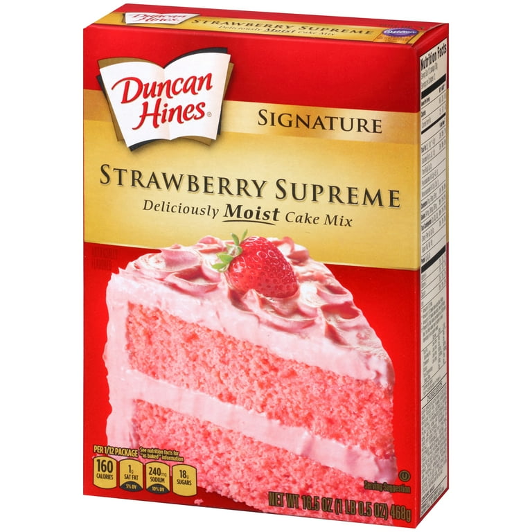 Duncan Hines Premium Moist Deluxe Strawberry Supreme Cake Mix