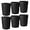 Black-6Pack, variant on Small Trash Can, 3 Pack 1.8 Gallons Bathroom Trash Can Waste Basket, Round Garbage Can, Plastic Trash Bin for Kitchen, Dorm, Bedroom, Office, Living Room, Study, Compact Spaces(White Black Grey)