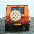 thumbnail image 6 of Pofeuu Heart Polka Dot Print Spare Tire Wheel Cover for Car Truck SUV Camper Universal Fit Spare Tire Cover RV Spare Tire Covers-16 inch, 6 of 6
