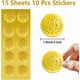 thumbnail image 2 of Pegatinas autoadhesivas doradas con relieve "Sello Leo", 1,4 pulgadas, 150 unidades, 2 of 9
