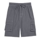 thumbnail image 1 of Pantalones Cortos para Hombre de Cintura Elástica con Bolsillos Pantalones de Verano Casuales de Color Sólido, Poliéster Ligero de Moda para la Playa, la Natación Y el Uso Diario, 1 of 6
