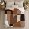 thumbnail image 5 of Geometric Fall, Cozy Friendship Quote Scene, Warm Flannel Blanket for Living Room and Reading Nook with Detailed Artwork, Art Lovers Thanksgiving Gift, Artistic Home Decor, 5 of 9