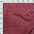 thumbnail image 2 of oneOone Coton Popeline Carmin Rouge Tissu Ethnique Bandhani Robe Tissu Tissu Imprimé par la Cour 42 Pouces de Large, 2 of 4