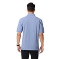 thumbnail image 4 of Zfeel Luxe Touch Polos for Men, 100% Cotton Short Sleeve Collared Polo Shirt, Washed Denim, 2XL, 4 of 5