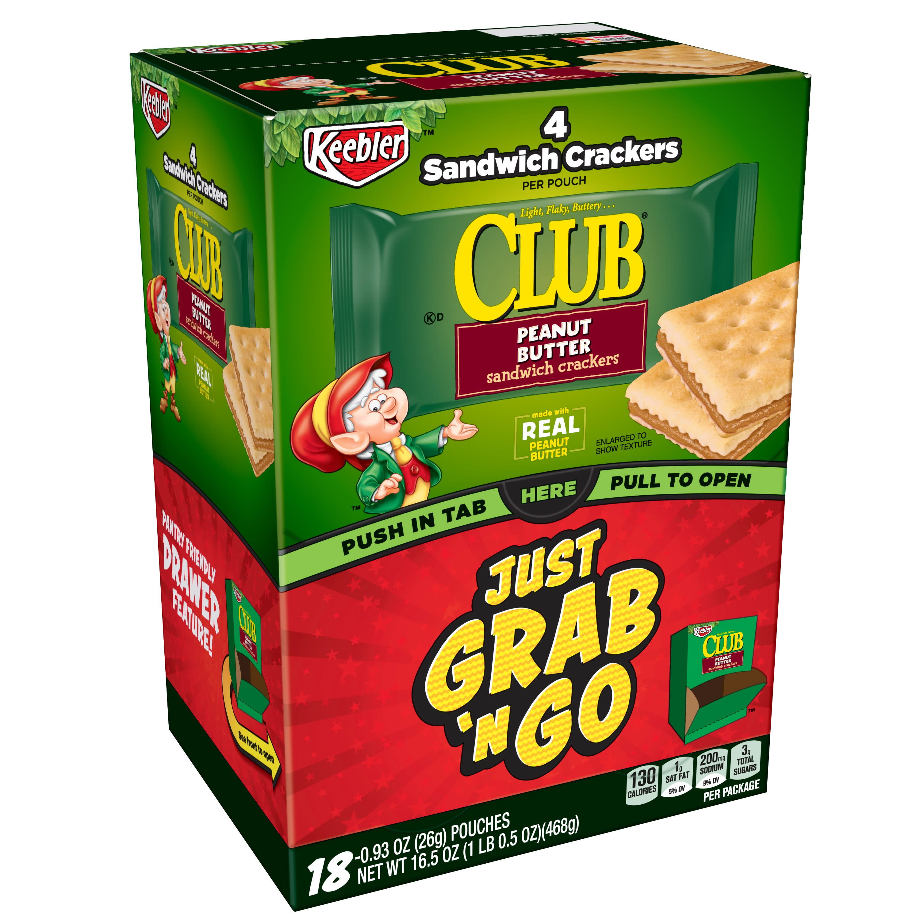 Keebler Club Sandwich Crackers Peanut Butter Grab N Go 16 5 Oz Keebler Club Sandwich Crackers Peanut Butter Grab N Go 16 5 Oz