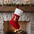 thumbnail image 5 of Unique Bargains Double Layer Modern Cozy Reindeer Christmas Stocking Letter K 18", 5 of 5