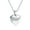 Grey, variant on Womens Simple Keepsake Puff Heart Shaped Photo Locket Necklace Pendant Sterling Silver