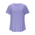 thumbnail image 3 of jtjvou Women's Long Workout Tops,Short Sleeve Mesh Open Back Loose Fit Gym Athletic Running Shirts Exercise Tee Purple S, 3 of 8