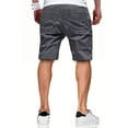 thumbnail image 6 of Kureaily Mens Casual Shorts Draw Rope Summer Beach Shorts Leather Label, 6 of 7