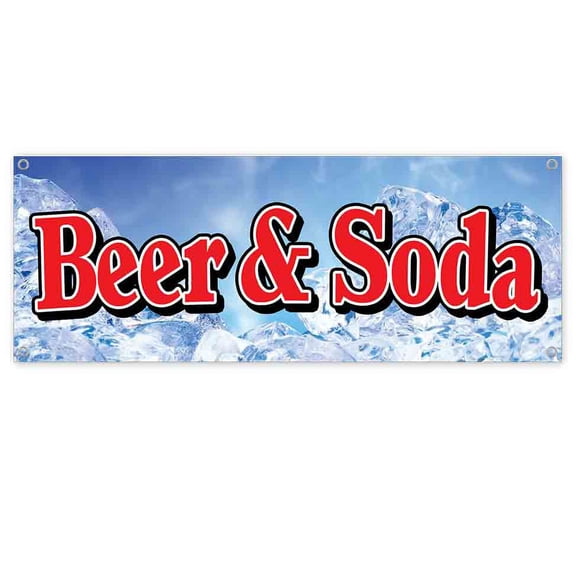 Beer & Soda 13 oz Vinyl Banner With Metal Grommets