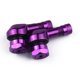 thumbnail image 1 of Válvula de aleación de aluminio Riwesomey 2 uds adaptador de neumático de rueda de motocicleta portátil morado, 1 of 6