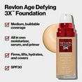 thumbnail image 2 of Liquid Foundation by Revlon, Age Defying 3XFace Makeup, Anti-Aging and Firming Formula, SPF 30, Longwear Medium Buildable Coverage with Natural Finish, 070 Early Tan, 1 Fl Oz, 2 of 3