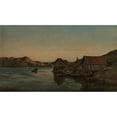 thumbnail image 2 of Amaldus Nielsen 18x12 Gold Ornate Wood Frame and Double Matted Museum Art Print Titled - The Day Ended, Lindesnes (1902), 2 of 4