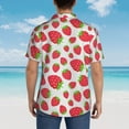 thumbnail image 6 of Strawberry Hawaiian Shirts For Men, Summer Short-Sleeve Relaxed-Fit Button-Down Shirts Medium, 6 of 9