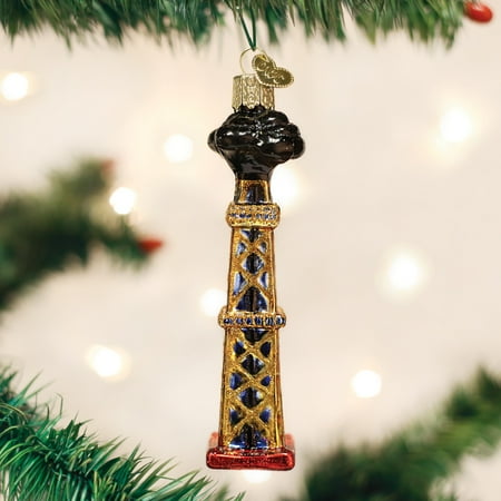 Old World Christmas Oil Derrick Glass Ornament Decoration 