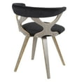 thumbnail image 4 of Gardenia Mid-Century Modern Dining/Accent Chair with Swivel in Light Grey Wood and Black Velvet by LumiSource, 4 of 8