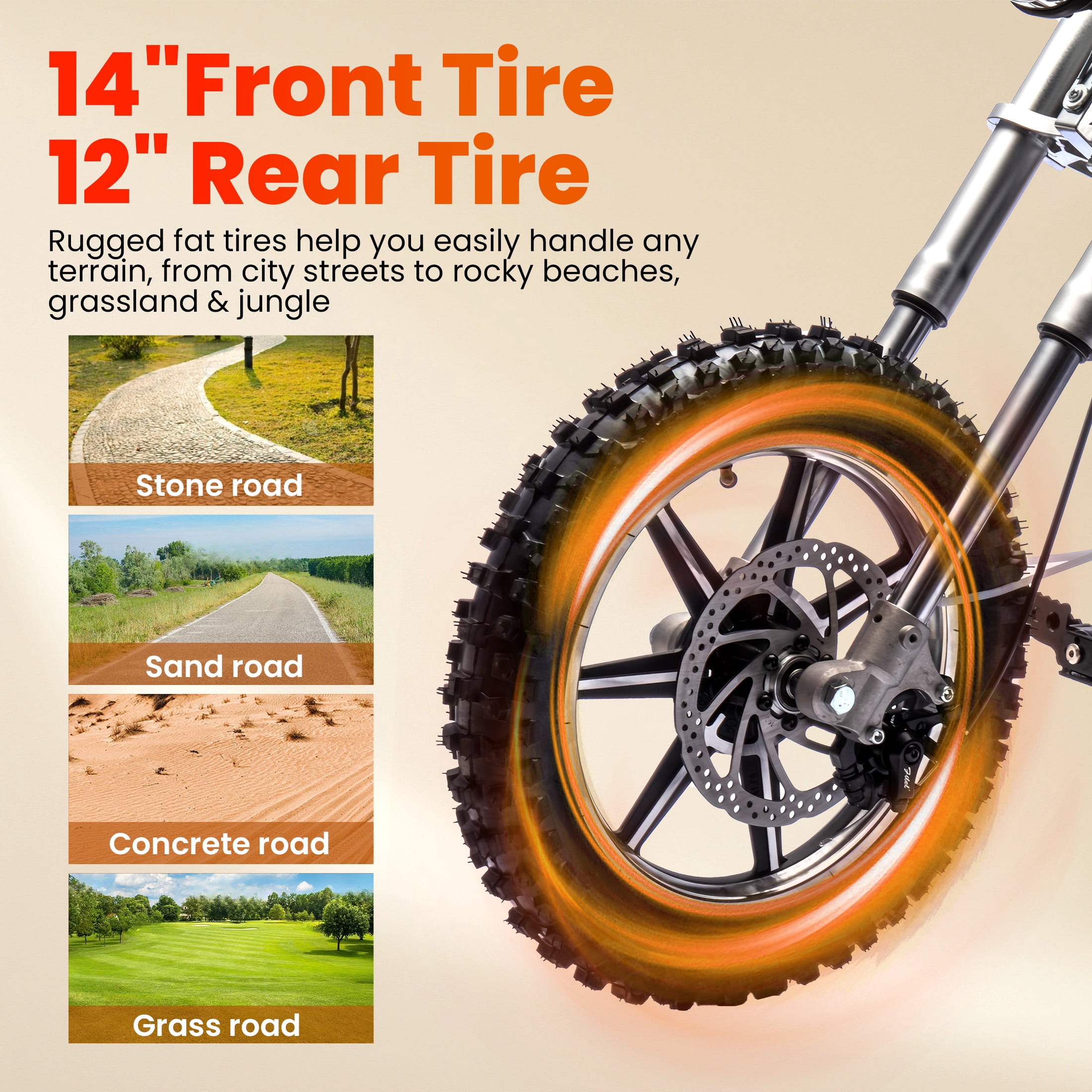 36V Power Ride on Motorcycle for Teen, Kids Electric Motorcycle with Front Wheel suspension, LED Light, Top Speed 13.6 Mph, Electric Dirt Bike for Boys Girls, Oranger