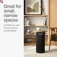 thumbnail image 5 of Round Fluted Accent Side Table - Drink Table - Living Room Furniture (Two-Tone Burl Wood Veneer with Black Base), 5 of 7