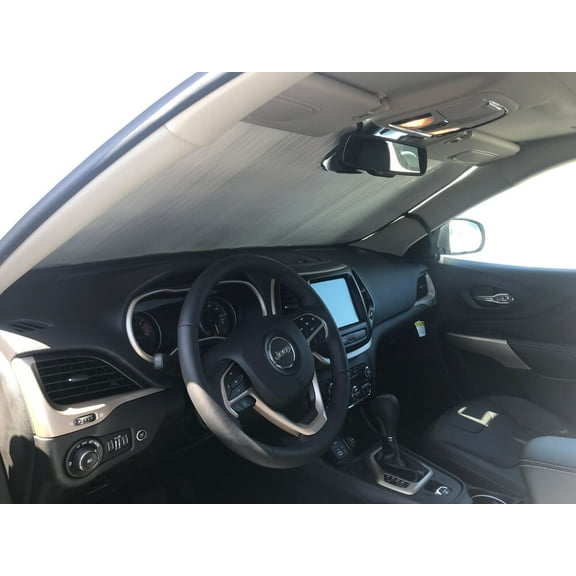 HeatShield, The Original Windshield Sun Shade, Custom-Fit for Jeep Cherokee SUV w/o Technology Group Package 2019, 2020, Silver Series
