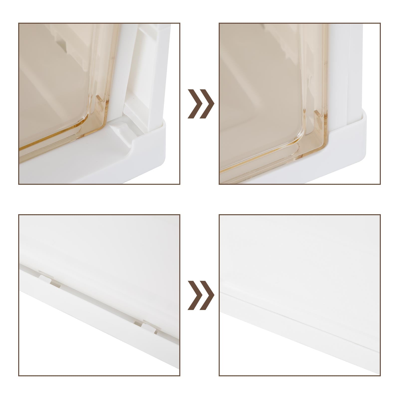 Shoes Box Installation-free Organizer Containers Drawer with Lids, Sneaker Storage Cabinet, Space