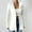01 White, variant on Weiqiqre Womens Jackets Casual Button Front Deep V Neck Long Sleeve Work Office Blazer Jacket
