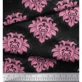 thumbnail image 2 of Soimoi Silk Fabric Seamless Baroque Damask Printed Fabric 1 Yard 42 Inch Wide, 2 of 3