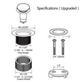 thumbnail image 1 of Gold Tub Drain Overflow Kit-Universal Bathtub Drain Replacement with 2Hole Overflow Faceplate Set,Tip-Toe Conversion Kit, 1 of 5