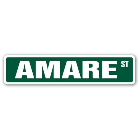 Amare Wall - AMARE Street Sign Childrens Name Room Sign | Indoor/Outdoor | 24