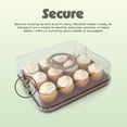 thumbnail image 5 of Cook with Color Rectangular Cake and Cupcake Carrier, Acacia Wood with Reversible Tray and Locking Lid, 5 of 12