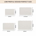 thumbnail image 4 of Cream Moire Door Mat Indoor Outdoor, Water Ripple Stripe Farmhouse Non Slip Welcome Mat with Rubber Backing, Absorbent Fabric Front Door Mats Entryway Rug for Home Patio Entrance 24"x36", 4 of 8