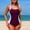 Purple, variant on Womens One Piece Swimsuit Sets Women Beach Bikini Swimwear Army Green Size 2XL