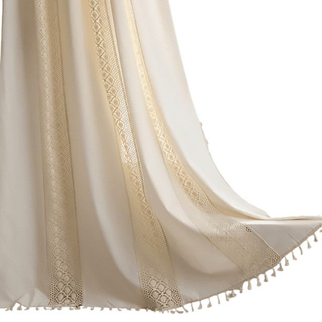 Light Filtering Easy Care Curtains, Elegant & Simple Decorative Element with UV Protection for Living Room Dining Room, Beige, 1 Piece
