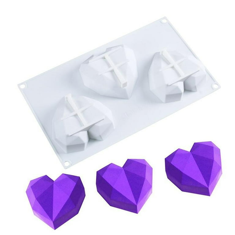 Ice Cube Maker 3D Mold Heart. Bar Party Silicone Trays Fun Shapes