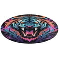 thumbnail image 4 of Tiger Animal Graffiti Washable Round Rug -Circle Area Rugs for Nursery Bedroom, Vintage Non Slip Non Shedding Low Pile Carpet for Living Room Coffee Table Entryway, 4 of 6