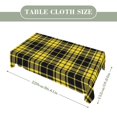 thumbnail image 2 of Yellow And Black Houndstooth Plaid Rectangular Tablecloth 60"x86" with Lace Edge, Washable Durable Table Cover for Dining, Indoor Outdoor Home Restaurant Decor, 2 of 5