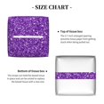 thumbnail image 5 of Tissue Glitter Purple Box Cover Holder, Square by Xecao - Leather Decorative Organizer for Tabletop, Bathroom, Car, Office, 5 of 8