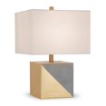thumbnail image 3 of Henn&Hart 18.5" Concrete Stone Base Table Lamp in Dipped Gold, 3 of 10