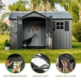 thumbnail image 4 of Lifetime Polyethylene Storage Shed, 90 sq ft., 12.5 ft x 8 ft., Tan/Gray (60454), 4 of 12