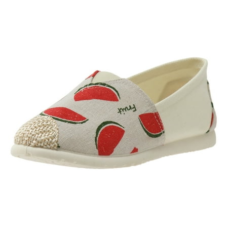 

Wiueurtly Ladies Fruit Printing Shoes Fashion Soft Sole Cloth Shoes Linen Soft Sole Cloth Shoes Beef Tendon Sole Non Slip Cloth Shoes All Casual Shoes Open Toe Wedge Sandal