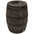 thumbnail image 1 of Good Ideas Rain Vault 50 Gallon Rain Barrel with Spigot, Handles and Screen, Oak, 1 of 4