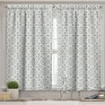 thumbnail image 2 of Ambesonne Grey Valance & Curtain, Victorian Damask Floral, 55"x45", Grey White, 2 of 6