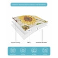 thumbnail image 5 of Quilts Twin Size, Sunflower Farmhouse Soft Comforter Bedding Set for Bed, Spring Summer Retro Floral Butterflies Lightweight Quilted Bedspread with Pillow Cover(2 Pieces) for All Season, 68x86 Inch, 5 of 6