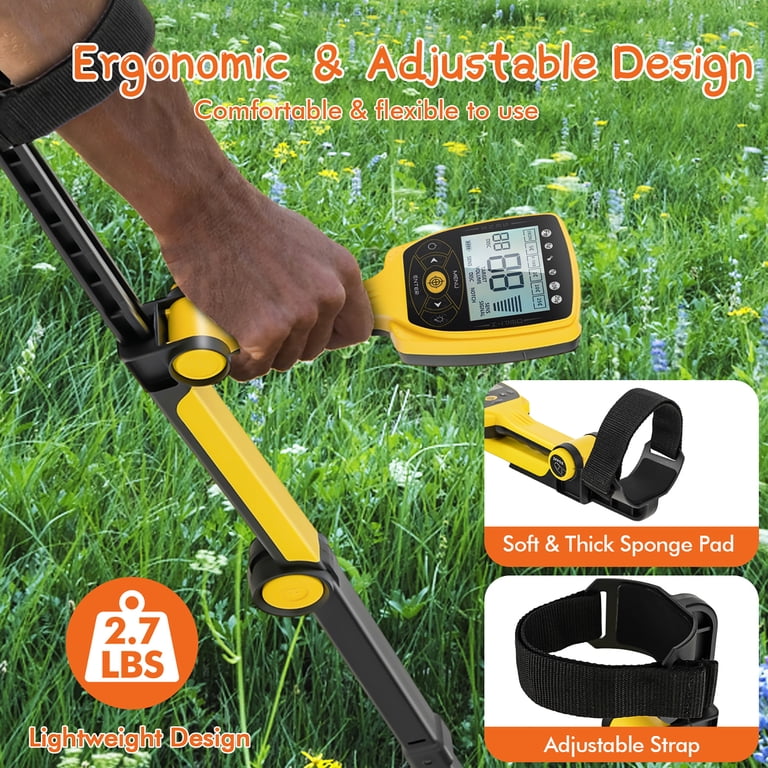 Gymax Professional & Waterproof Foldable Metal Detector for Adults