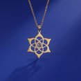thumbnail image 3 of EUEAVAN Gold Flower of Life Pendant Stainless Steel Necklace Jewelry, 3 of 7