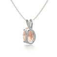 thumbnail image 5 of SuperJeweler 1/2 Carat Oval Shape Morganite Necklace in Sterling Silver, 18 inches for Women, 5 of 5