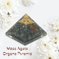 thumbnail image 2 of Moss Agate Orgone Pyramid Energy Generator | For Success, Protection, Healing, Reiki | Energy Balancing Tool, Purifier Chakra, Detoxification & Meditation, 2 of 2